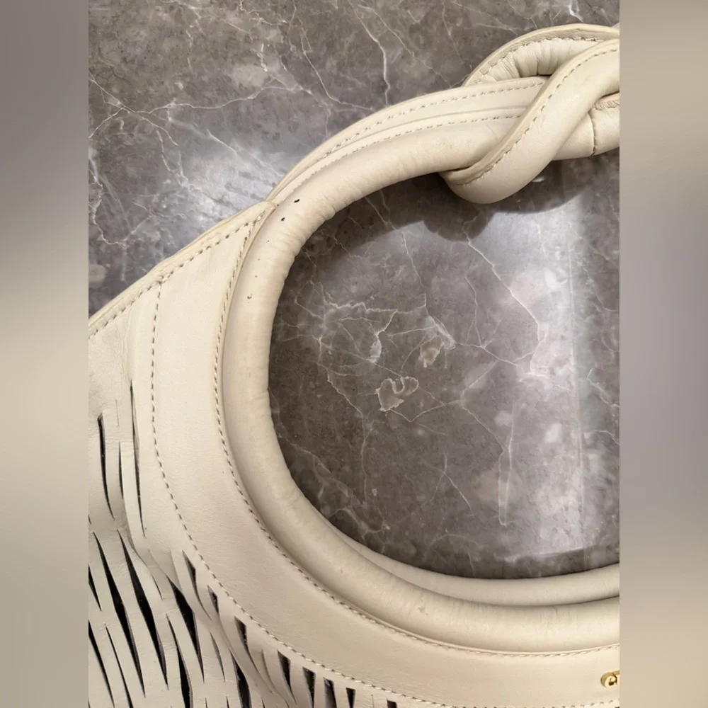 Cult gaia Cream Circular Cutout Tote Bag